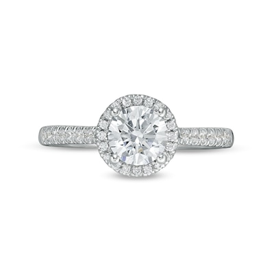 1.25 CT. T.W. Certified Canadian Diamond Frame Engagement Ring in 14K White Gold (I/I1)