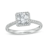 1.25 CT. T.W. Certified Canadian Diamond Square Frame Engagement Ring in 14K White Gold (I/I1)