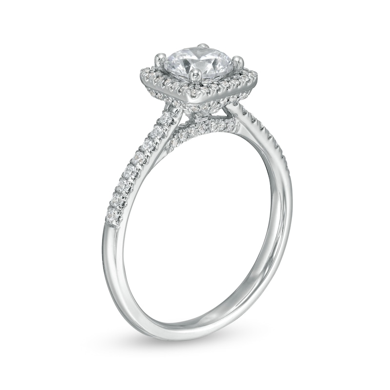 1.25 CT. T.W. Certified Canadian Diamond Square Frame Engagement Ring in 14K White Gold (I/I1)|Peoples Jewellers