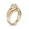 Thumbnail Image 2 of 1.00 CT. T.W. Princess-Cut Diamond Tilted Frame Bridal Set in 10K Gold