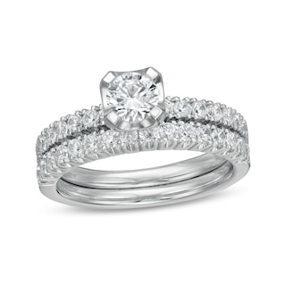 1.25 CT. T.W. Diamond Bridal Set in 14K White Gold