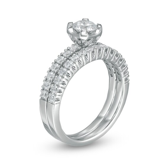 1.25 CT. T.W. Diamond Bridal Set in 14K White Gold