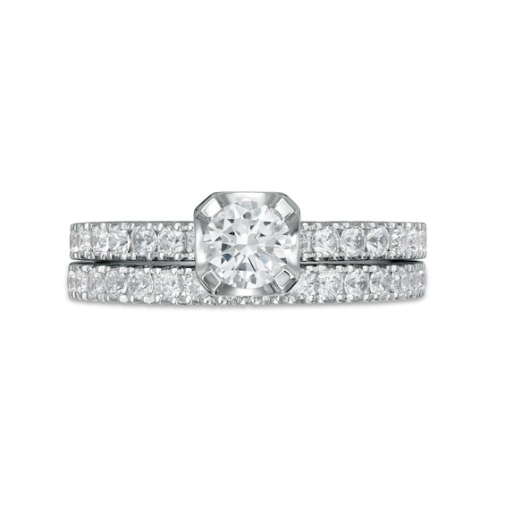 1.25 CT. T.W. Diamond Bridal Set in 14K White Gold