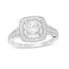 Marilyn Monroe™ Collection 0.70 CT. T.W. Diamond Cushion Frame Engagement Ring in 14K White Gold