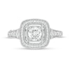 Thumbnail Image 3 of Marilyn Monroe™ Collection 0.70 CT. T.W. Diamond Cushion Frame Engagement Ring in 14K White Gold