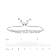 Thumbnail Image 2 of 0.065 CT. T.W. Diamond "MOM" Heart Bolo Bracelet in Sterling Silver - 9.5"