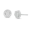 Thumbnail Image 0 of 0.25 CT. T.W. Composite Diamond Swirl Frame Stud Earrings in Sterling Silver