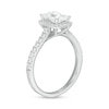 Thumbnail Image 2 of 1.33 CT. T.W. Certified Emerald-Cut Lab-Created Diamond Frame Engagement Ring in 14K White Gold (F/SI2)