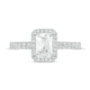 Thumbnail Image 3 of 1.33 CT. T.W. Certified Emerald-Cut Lab-Created Diamond Frame Engagement Ring in 14K White Gold (F/SI2)
