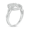 Thumbnail Image 2 of Hallmark Diamonds Family 0.145 CT. T.W. Diamond Tree of Life Twist Shank Ring in Sterling Silver