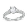 Peoples Private Collection 0.75 CT. T.W. Certified Emerald-Cut Diamond Engagement Ring in 14K White Gold (F/SI2)