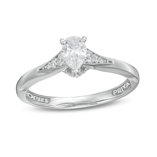 Peoples Private Collection 0.50 CT. T.W. Certified Pear-Shaped Diamond Engagement Ring in 14K White Gold (F/SI2)