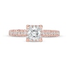 Thumbnail Image 3 of Peoples Private Collection 1.50 CT. T.W. Certified Princess-Cut Diamond Engagement Ring in 14K Rose Gold (F/I1)