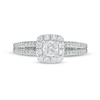 Thumbnail Image 3 of Peoples Private Collection 1.00 CT. T.W. Certified Princess-Cut Diamond Frame Engagement Ring in 14K White Gold (F/I1)