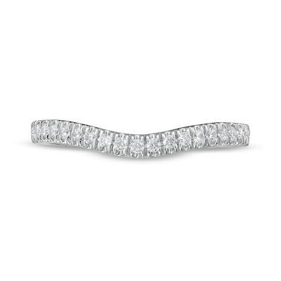 Peoples Private Collection 0.20 CT. T.W. Certified Diamond Contour Anniversary Band in 14K White Gold (F/I1)