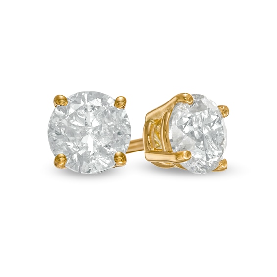 CT. T.W. Diamond Solitaire Stud Earrings in 10K Gold (I/I3