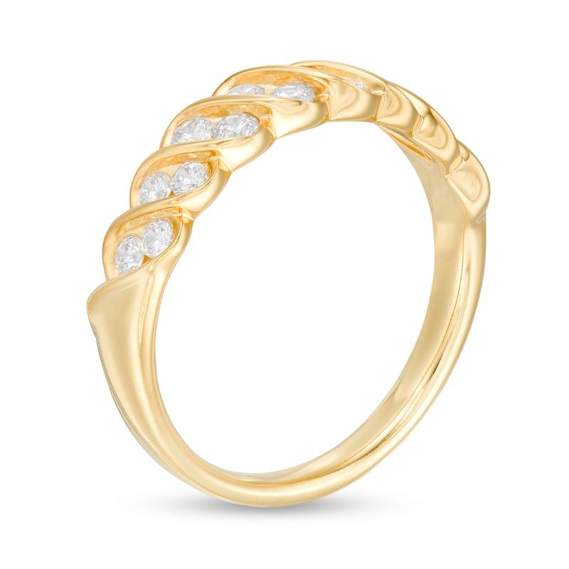 Main Image 3 of 0.38 CT. T.W. Diamond Swirl Anniversary Band in 10K Gold