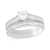 Thumbnail Image 1 of 1.25 CT. T.W. Certified Lab-Created Diamond Bridal Set in 14K White Gold (F/SI2)