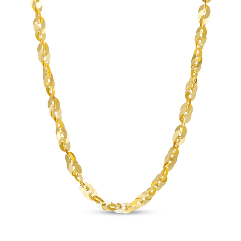 Ladies' 3.5mm Cleo Link Chain Necklace in Solid 10K Gold - 18"