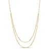 Thumbnail Image 0 of Diamond-Cut Tube Station and Rope Chain Double Strand Necklace in 10K Gold