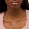 Motherly Love Double Heart Necklace in 10K Gold