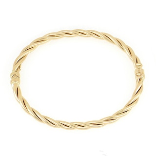 4.4mm Twisted Tube Bangle in 14K Gold