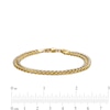 Thumbnail Image 3 of 6.0mm Diamond-Cut Curb Chain Bracelet in Hollow 14K Two-Tone Gold - 7.25"