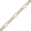 Thumbnail Image 0 of 4.8mm Diamond-Cut Figaro Chain Bracelet in Hollow 14K Two-Tone Gold - 7.25"