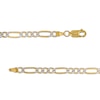 Thumbnail Image 2 of 4.8mm Diamond-Cut Figaro Chain Bracelet in Hollow 14K Two-Tone Gold - 7.25"