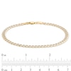 Thumbnail Image 1 of 4.7mm Diamond-Cut Curb Chain Bracelet in Hollow 14K Two-Tone Gold - 7.25"