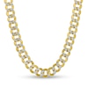 Thumbnail Image 0 of 4.7mm Diamond-Cut Curb Chain Necklace in Hollow 14K Two-Tone Gold - 18"