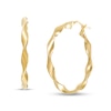 Thumbnail Image 0 of 25.0mm Cascading Twist Tube Hoop Earrings in 14K Gold