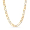 Thumbnail Image 0 of Men's 7.0mm Diamond-Cut Curb Chain Necklace in Solid 14K Tri-Tone Gold - 22"