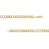 Thumbnail Image 2 of Men's 7.0mm Diamond-Cut Curb Chain Necklace in Solid 14K Tri-Tone Gold - 22"