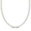 4.0mm Lab-Created White Sapphire Tennis Necklace in Sterling Silver with Yellow Rhodium - 17"