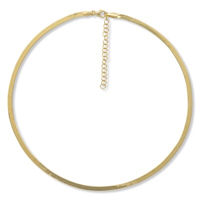 3.05mm Herringbone Chain Necklace in Solid 14K Gold - 20"