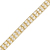 Thumbnail Image 0 of Men's 7.00 CT. T.W. Diamond Double Row Bracelet in 10K Gold - 8.5"