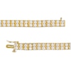 Thumbnail Image 2 of Men's 7.00 CT. T.W. Diamond Double Row Bracelet in 10K Gold - 8.5"