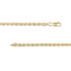 Thumbnail Image 2 of 2.65mm Alternating Evergreen Rope Chain Necklace in Hollow 10K Tri-Tone Gold - 20"