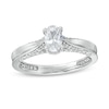 Peoples Private Collection 0.75 CT. T.W. Certified Oval Diamond Engagement Ring in 14K White Gold (F/SI2)