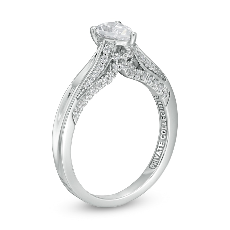 Peoples Private Collection 0.75 CT. T.W. Certified Pear-Shaped Diamond Engagement Ring in 14K White Gold (F/SI2)|Peoples Jewellers