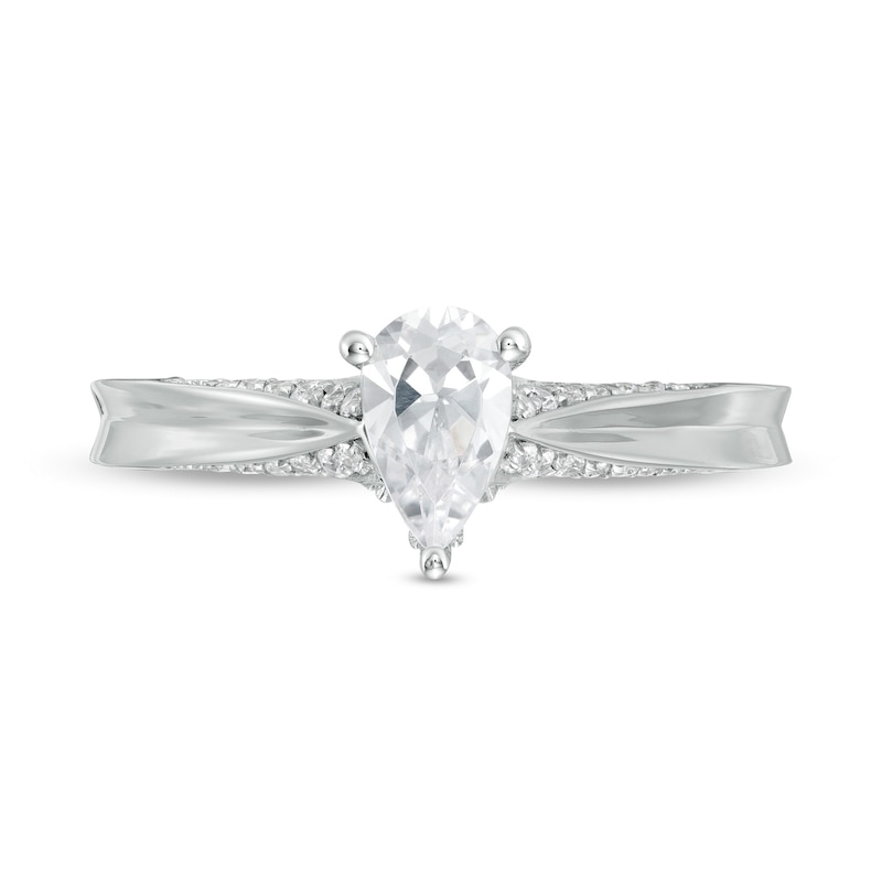 Peoples Private Collection 0.75 CT. T.W. Certified Pear-Shaped Diamond Engagement Ring in 14K White Gold (F/SI2)|Peoples Jewellers