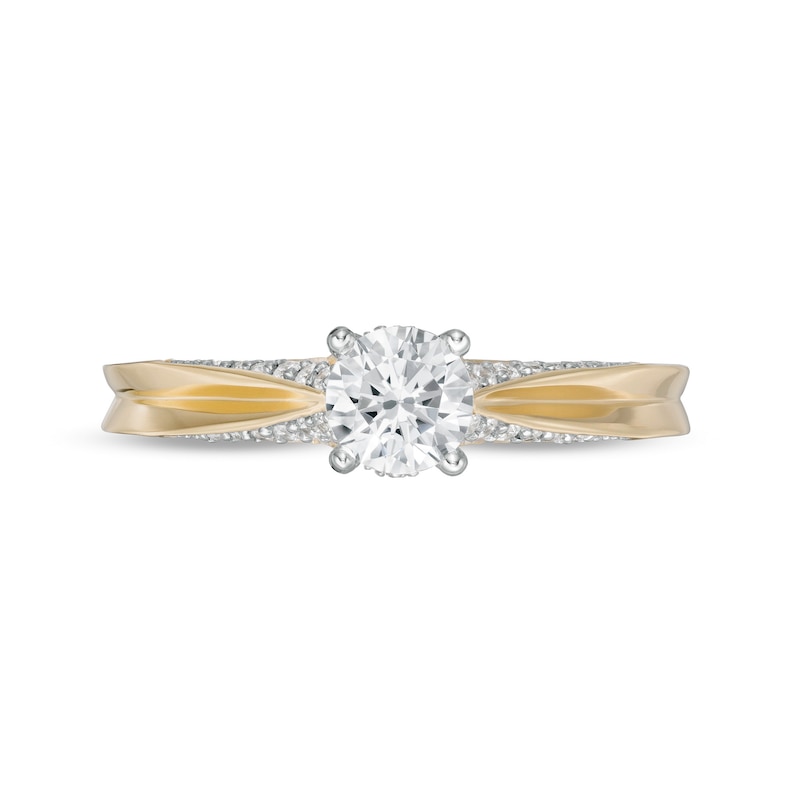 Main Image 4 of Peoples Private Collection 0.75 CT. T.W. Certified Diamond Engagement Ring in 14K Gold (F/I1)