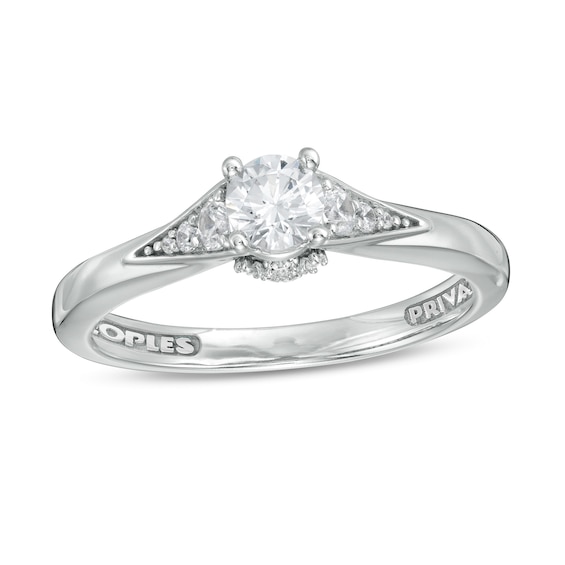 Peoples Private Collection 0.50 CT. T.W. Certified Diamond Split Shank Engagement Ring in 14K Gold (F/I1