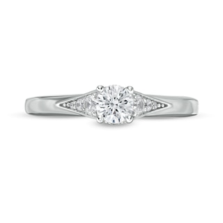 Peoples Private Collection 0.50 CT. T.W. Certified Diamond Split Shank Engagement Ring in 14K Gold (F/I1