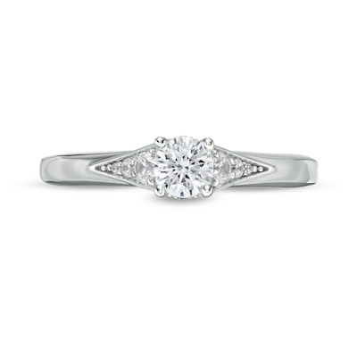 Peoples Private Collection 0.50 CT. T.W. Certified Diamond Split Shank Engagement Ring in 14K Gold (F/I1