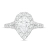 Thumbnail Image 3 of 2.00 CT. T.W. Certified Lab-Created Pear-Shaped Diamond Frame Split Shank Engagement Ring in 14K White Gold (F/SI2)
