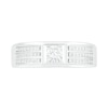 Men's 0.37 CT. T.W. Diamond Multi-Row Wedding Band in 10K White Gold