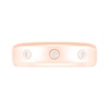 Men's 0.065 CT. T.W. Diamond Three Stone Station Wedding Band in 10K Rose Gold