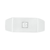 Thumbnail Image 1 of Men's 0.065 CT. Diamond Solitaire Square-Top Wedding Band in 10K White Gold